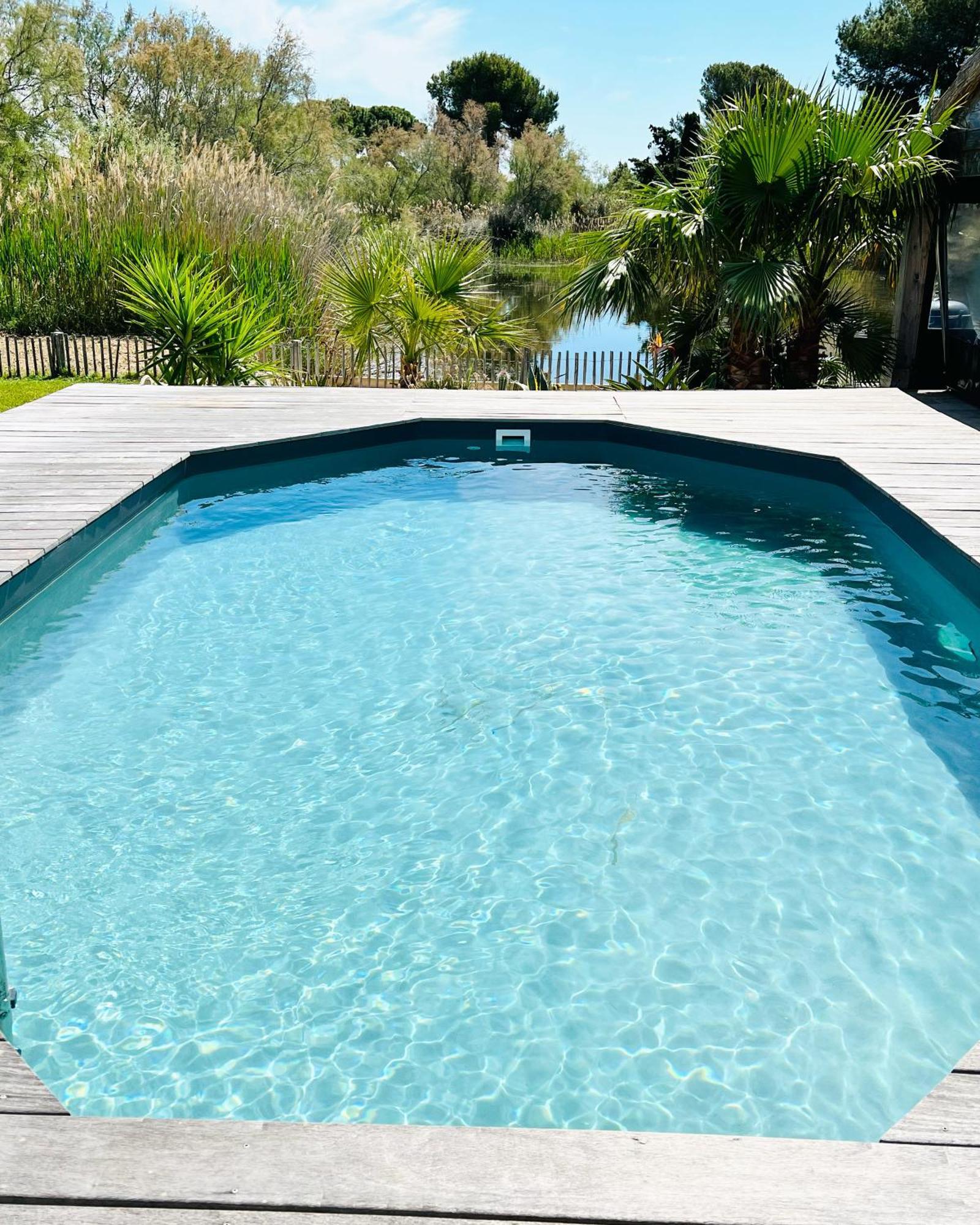 Cabane Le Flamant Avec Jardin, Piscine Et Parking سانت ماري دو لا مير المظهر الخارجي الصورة